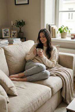 Karla Linen Leather - Living Room Relaxation [VAR:3]